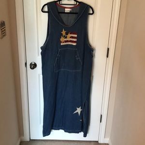 Denim Americana maxi dress